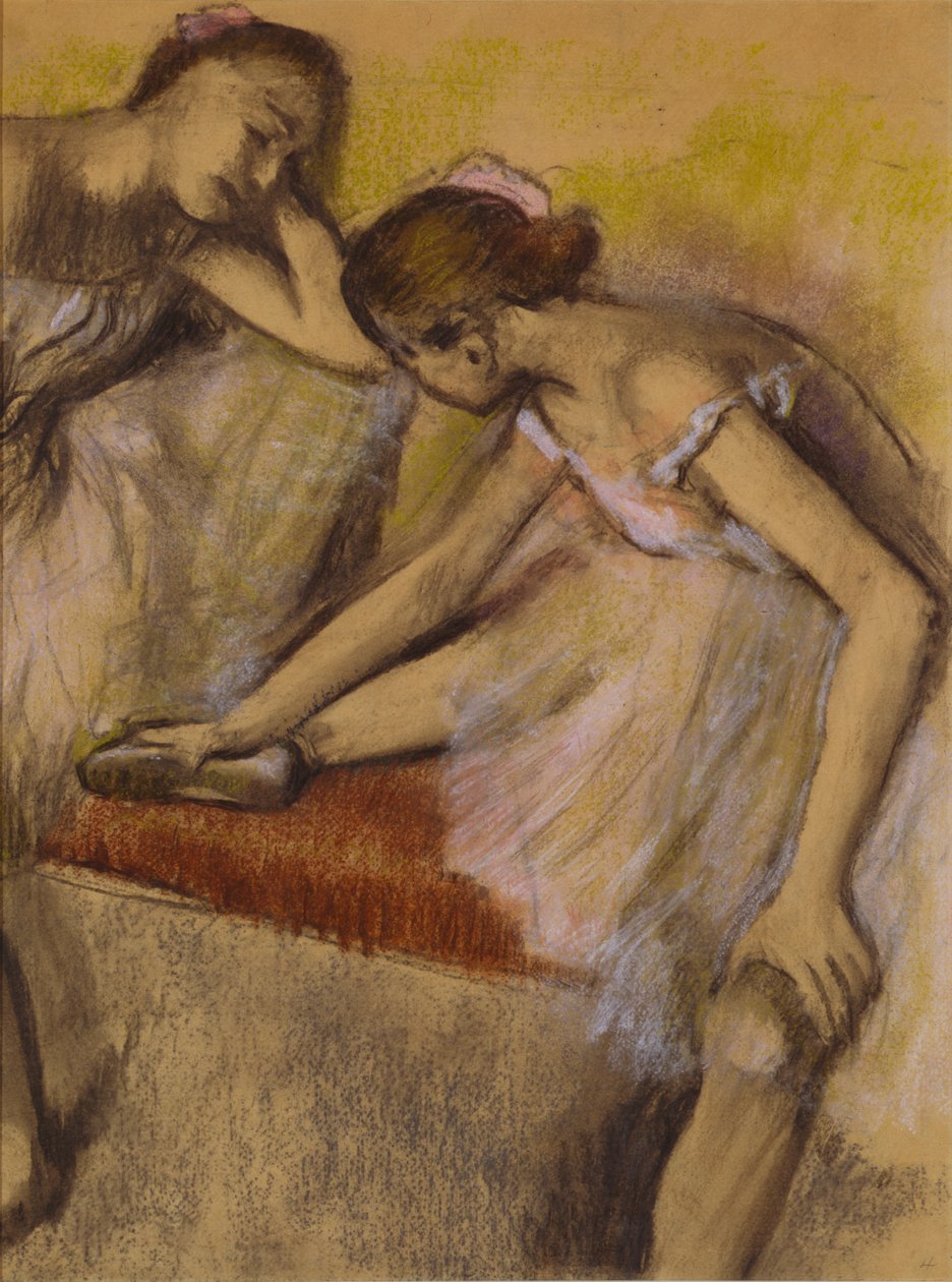 Dancers in Repose, ca. 1898 (pastel & kul på vævet papir) af Edgar Degas