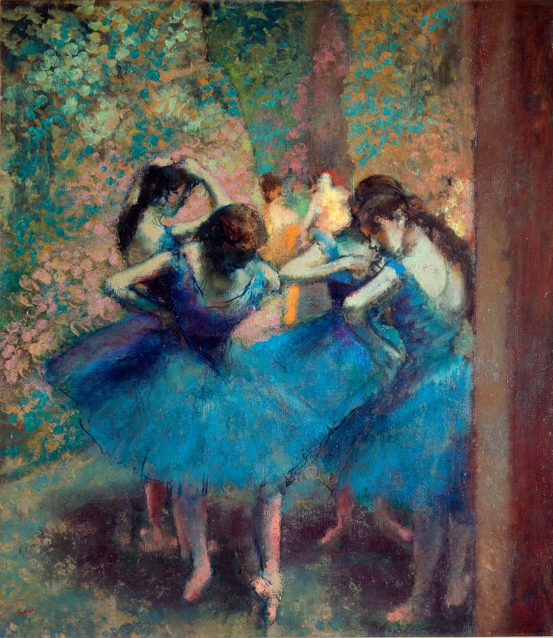 Dansere i blåt, ca. 1890 (olie på lærred) af Edgar Degas