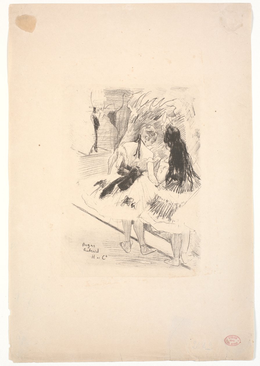 Bag scenen af Edgar Degas