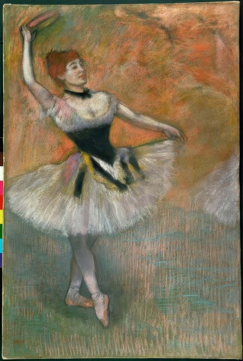 Tamburin danser af Edgar Degas