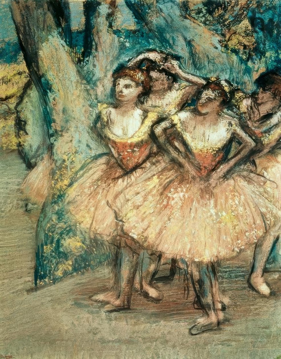 Dansere i pink af Edgar Degas
