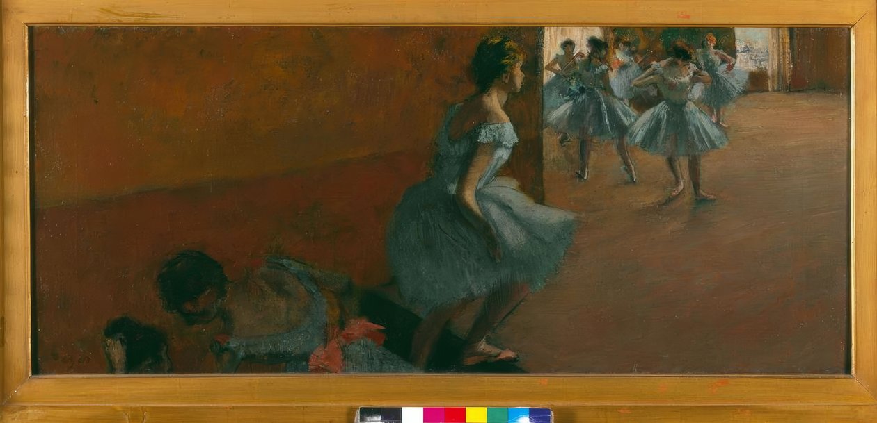 Dansere går op ad en trappe af Edgar Degas