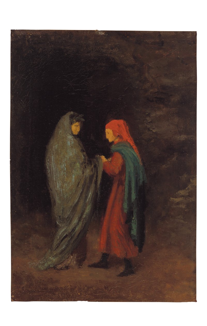Dante og Virgil ved indgangen til Helvede af Edgar Degas
