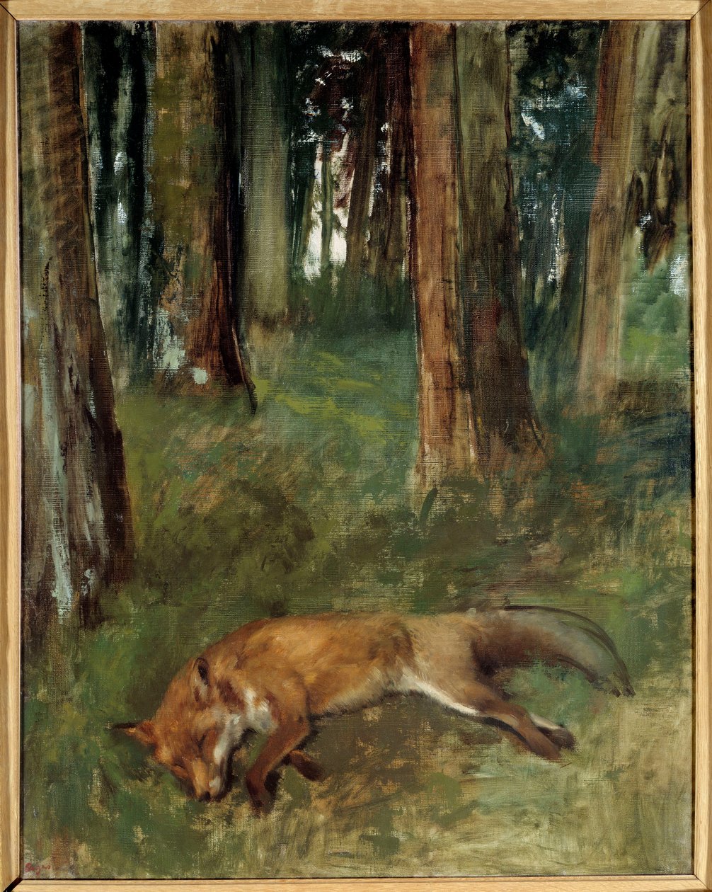 Død ræv i et træ Maleri af Edgar Degas (1834-1917) 1800-tallet søn. 0,92x0,63 m Rouen, Musee des Beaux Arts af Edgar Degas