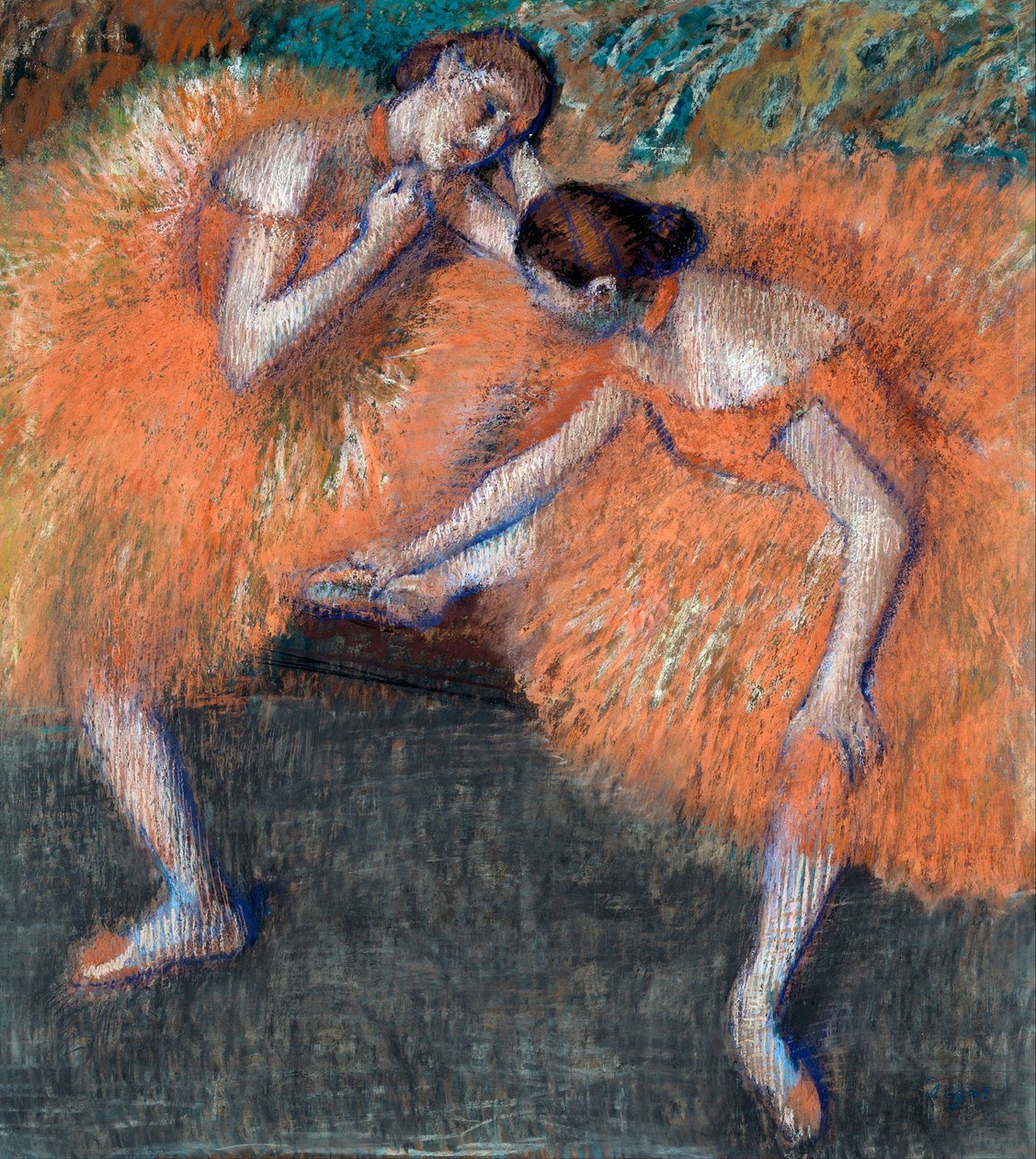 "" To dansere "" (To dansere) tegning af Edgar Degas (1834-1917) ca. 1898 Dim 95,5x87 cm Dresden State Art Collections Dresden af Edgar Degas