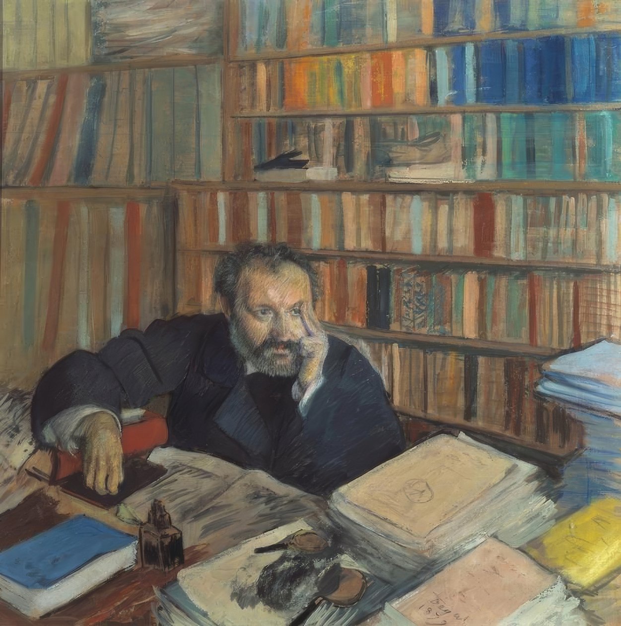 Edmond Duranty af Edgar Degas