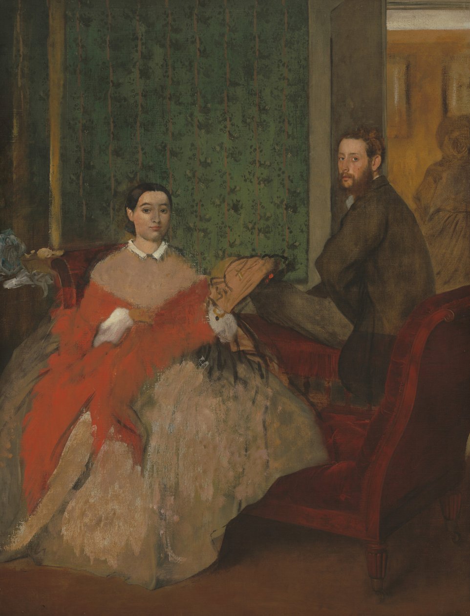 Edmondo og Thérèse Morbilli, ca. 1865. af Edgar Degas