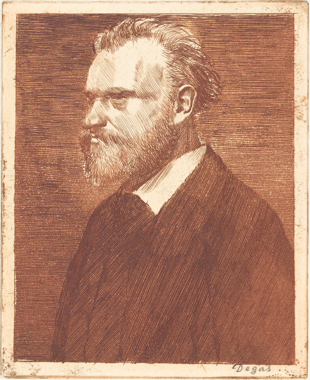 Édouard Manet, portræt i brystbillede af Edgar Degas