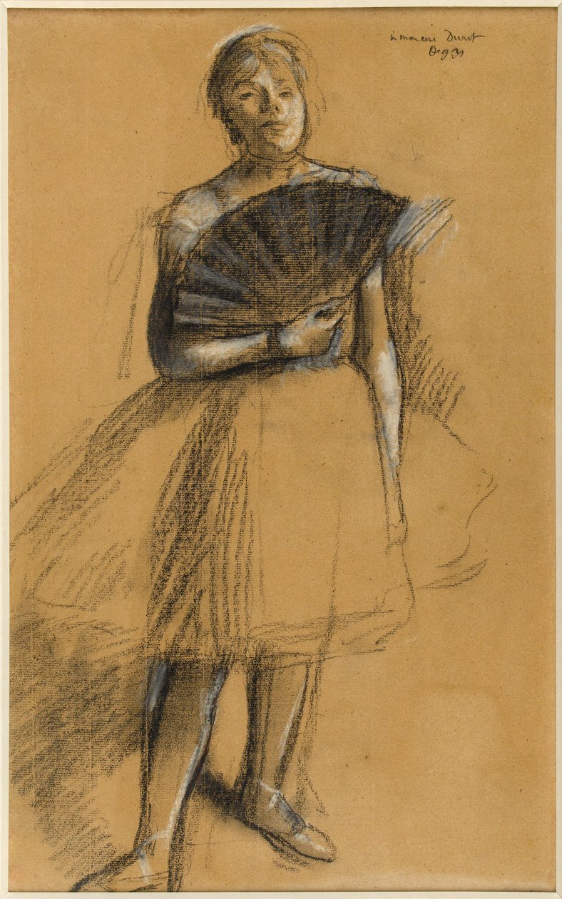 Frau mit Fächer af Edgar Degas
