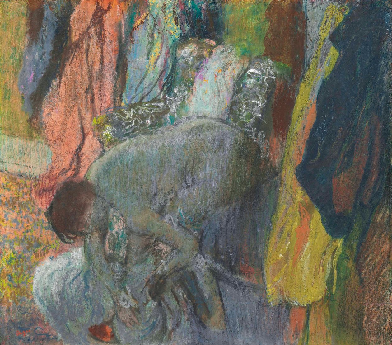 Kvinde tørrer sine fødder af af Edgar Degas