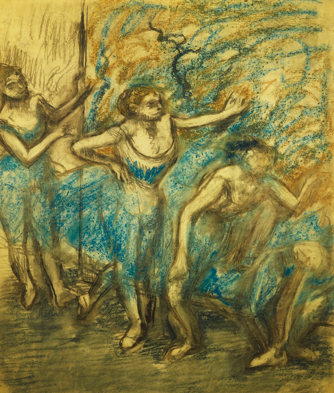 Fire dansere; Fire dansere, 1903 af Edgar Degas