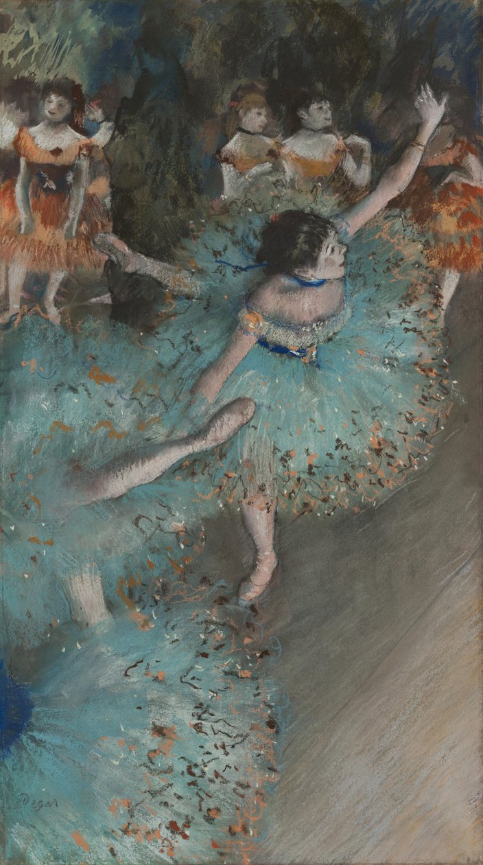 Fransk: Danseuse basculant (Danseuse verte) Svingende danserinde af Edgar Degas