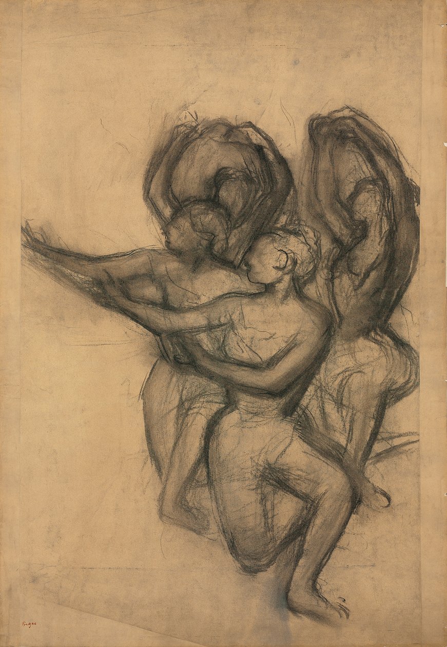 Gruppe af dansere; Gruppe af dansere, ca. 1895-1900 af Edgar Degas