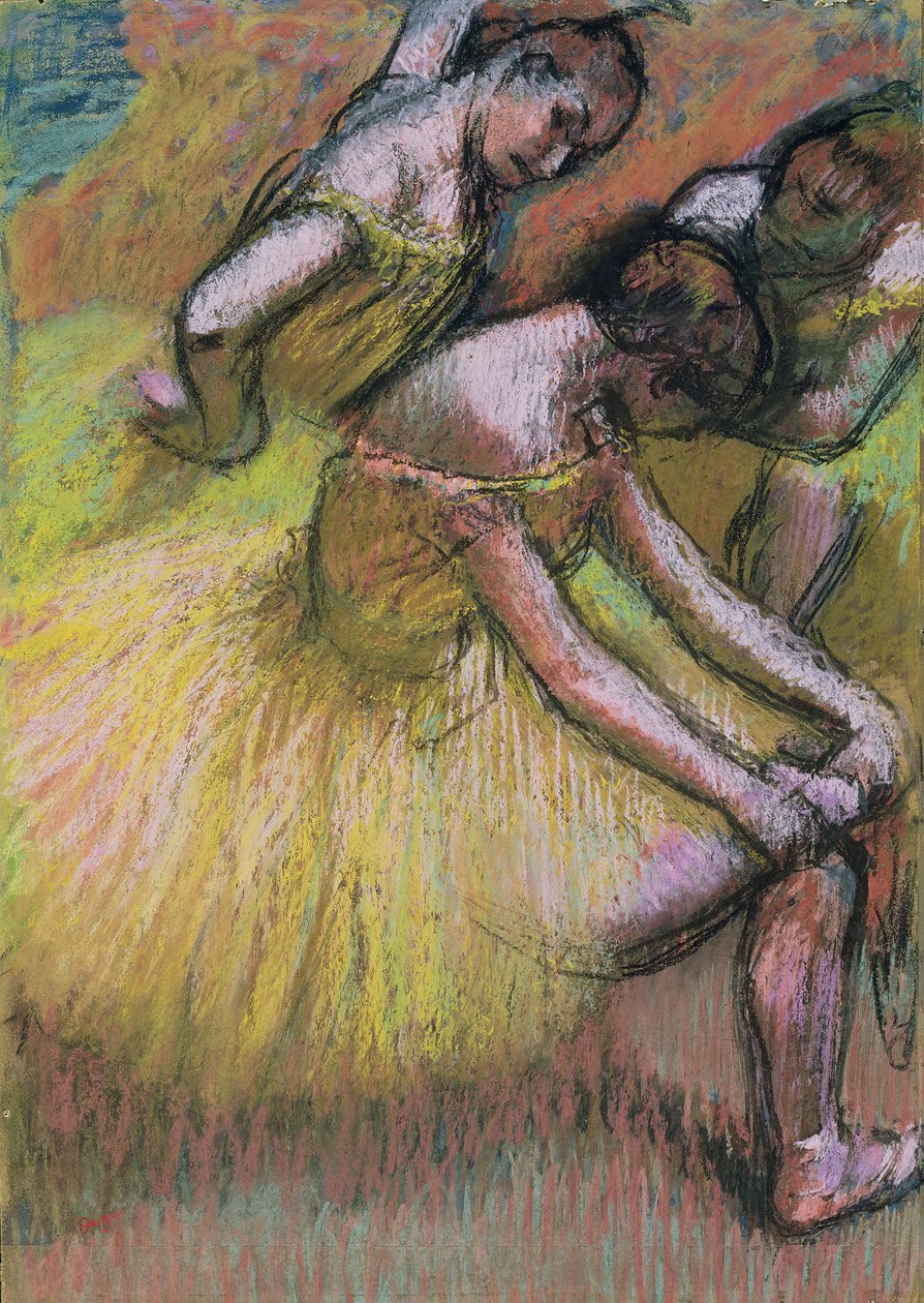 Gruppe af tre dansere af Edgar Degas