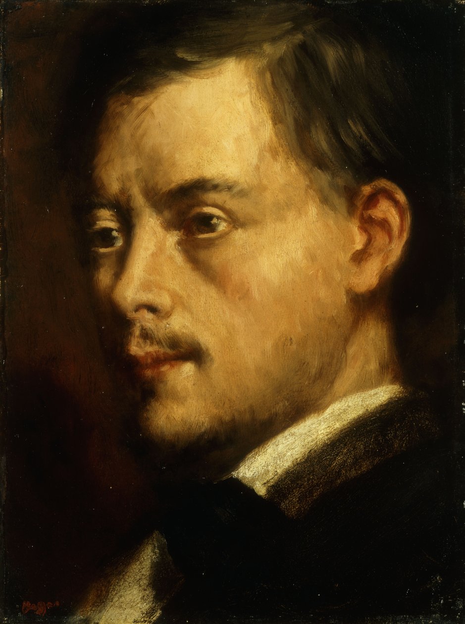 Hoved af en Mand; Tete d"Homme, ca. 1864 af Edgar Degas