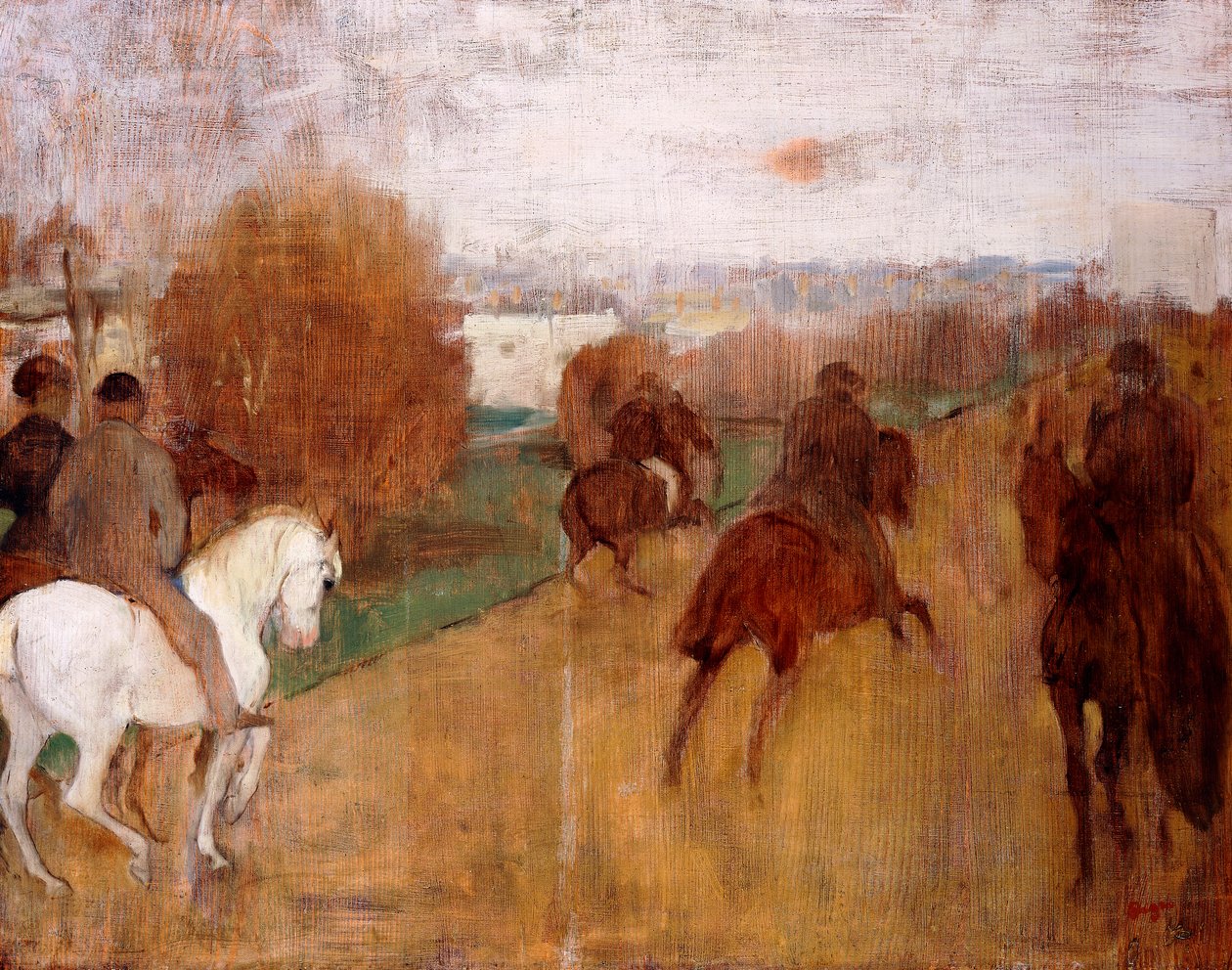 Ryttere på en vej, 1864-68 af Edgar Degas
