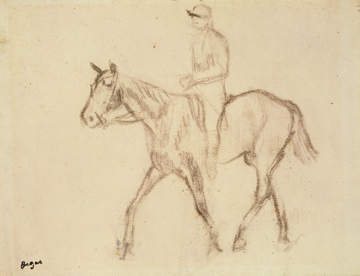 Hest og Jockey af Edgar Degas