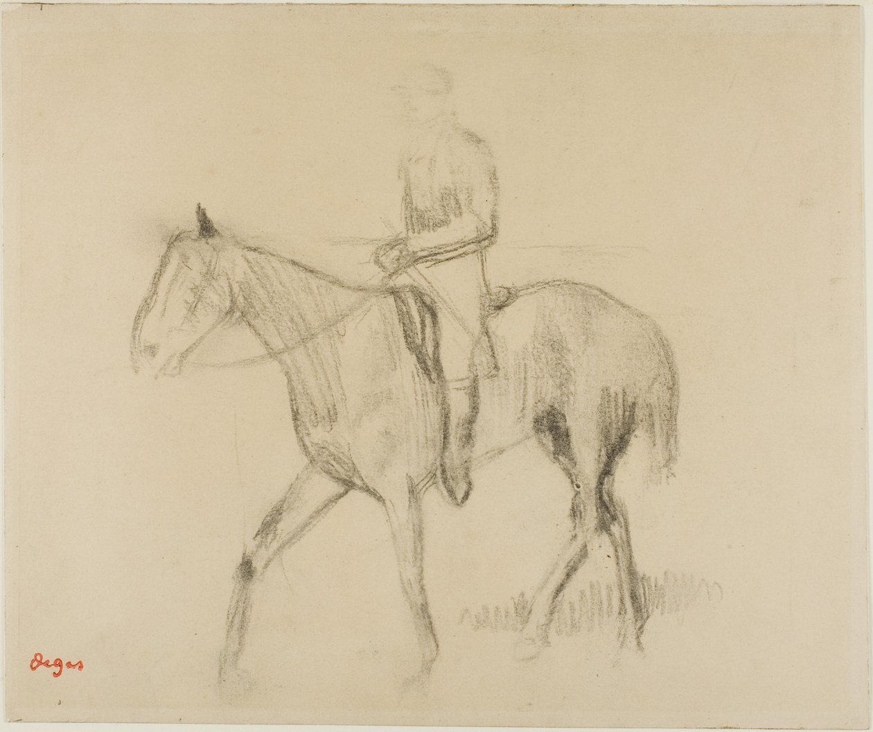 Hest og rytter af Edgar Degas