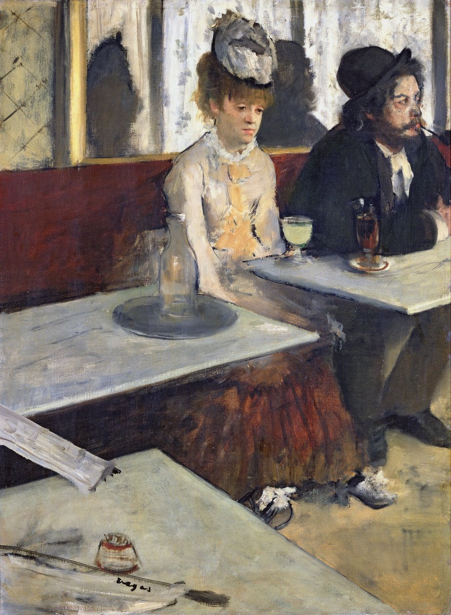 På en café eller Absinthe, ca. 1875-76 (olie på lærred) af Edgar Degas