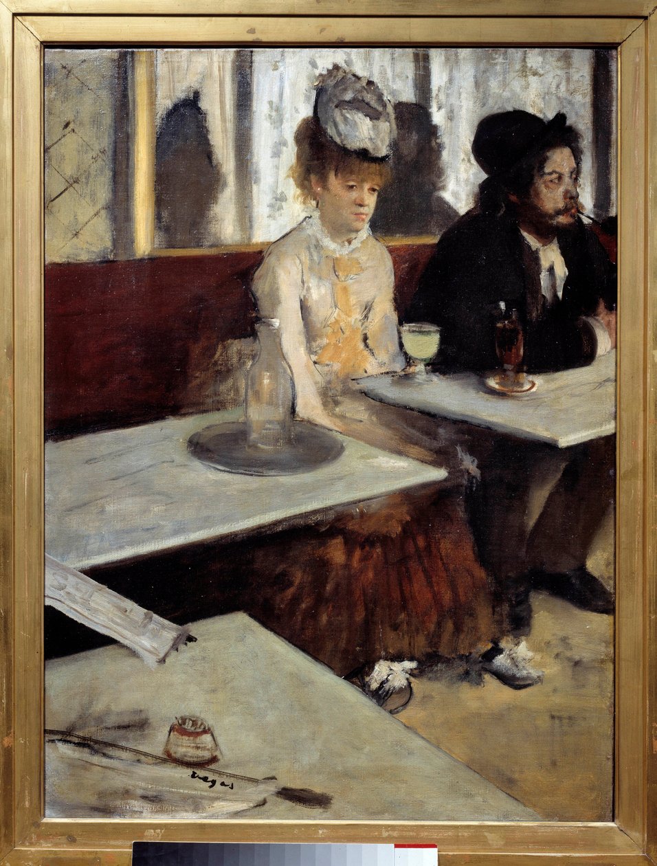 På en cafe står der også "" Absinthe"" Maleri af Edgar Degas (1834-1917) 1875-1876 Søn. 92x68 m. Paris, Musee d