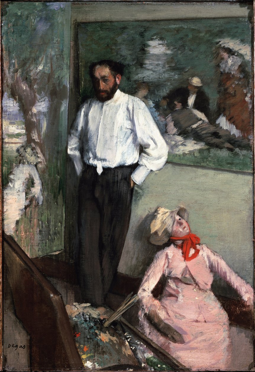 Manden og Pantin eller Portræt af Henri Michel Levy i hans atelier 1879. Maleri af Edgar Degas (1834-1917). Calouste Gulbenkian Museum, Lissabon, Portugal af Edgar Degas