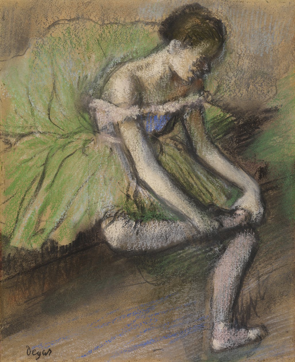 The Green Skirt, ca. 1896 (pastel på papir) af Edgar Degas