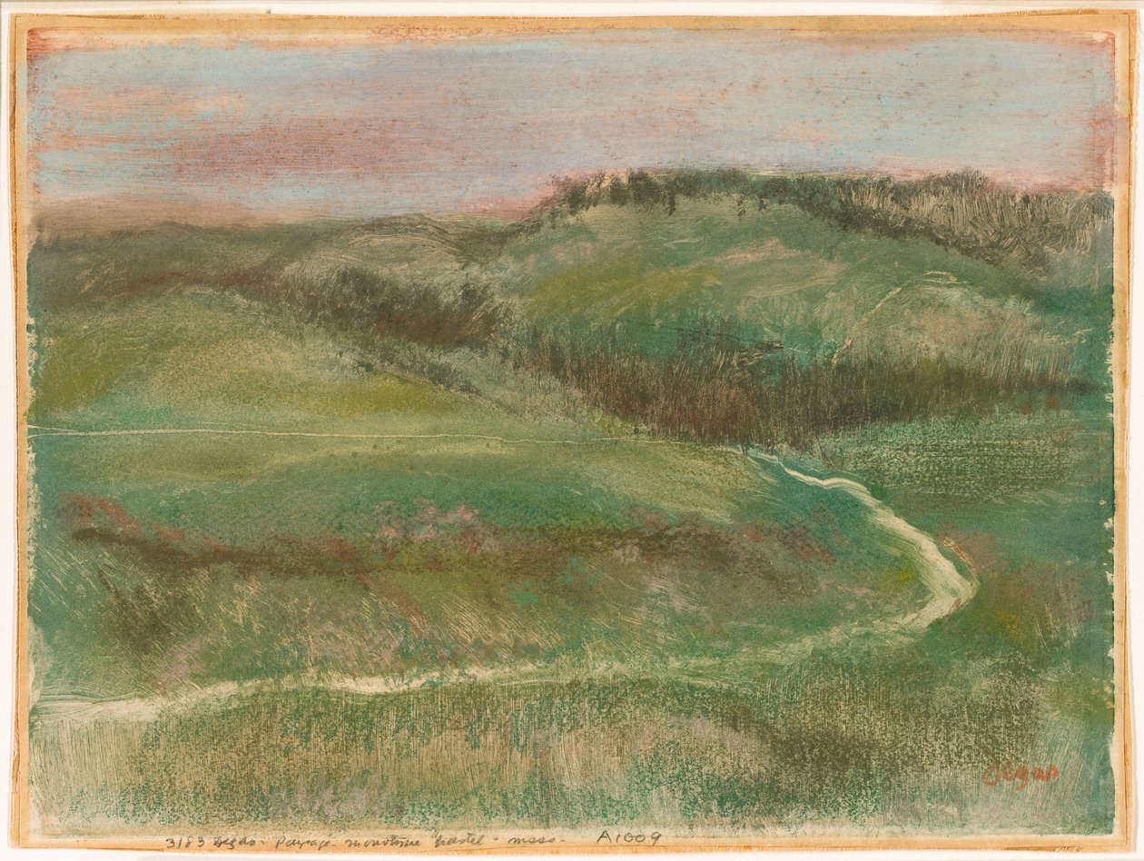 Landskab af Edgar Degas