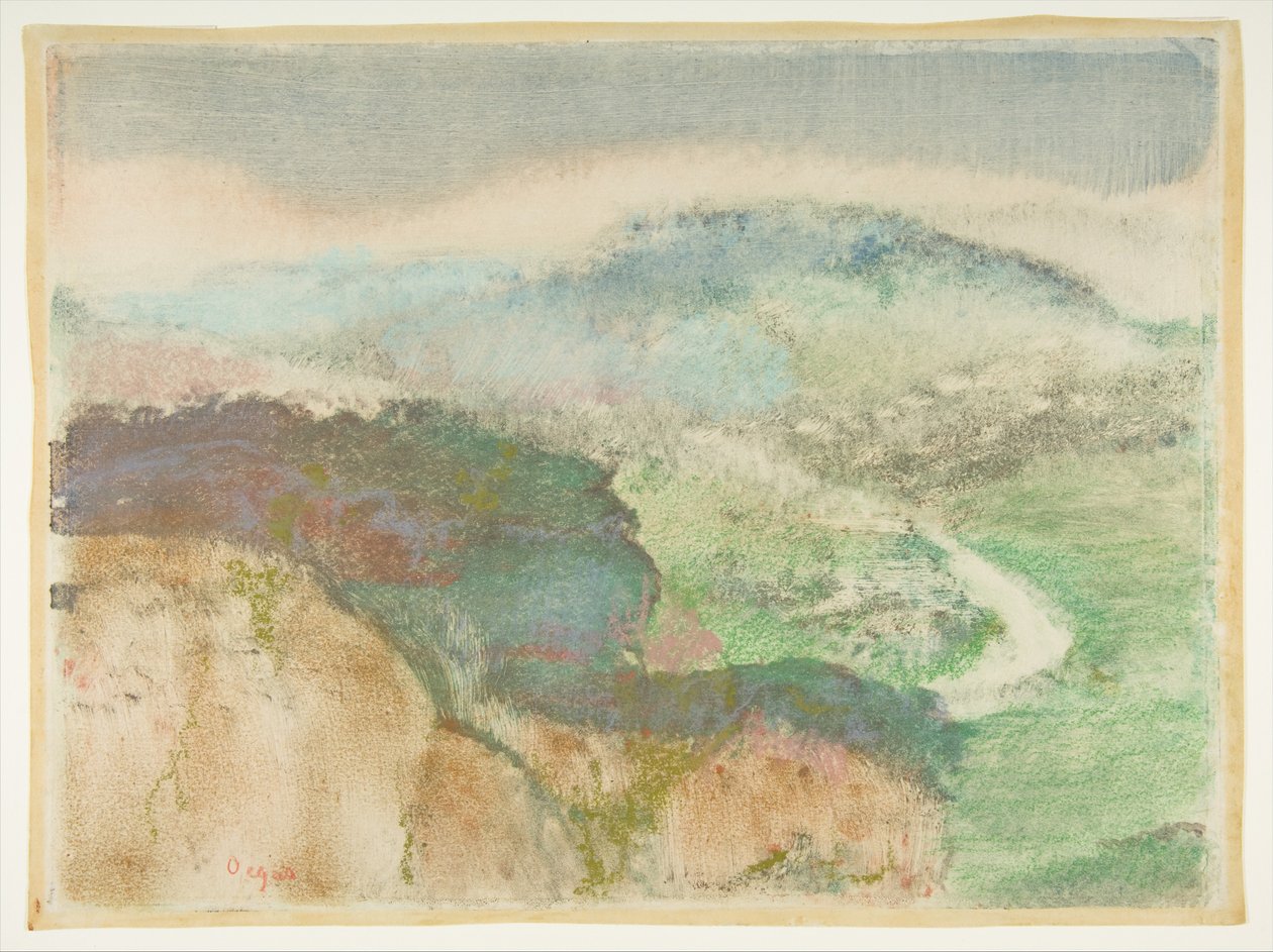 Landskab af Edgar Degas