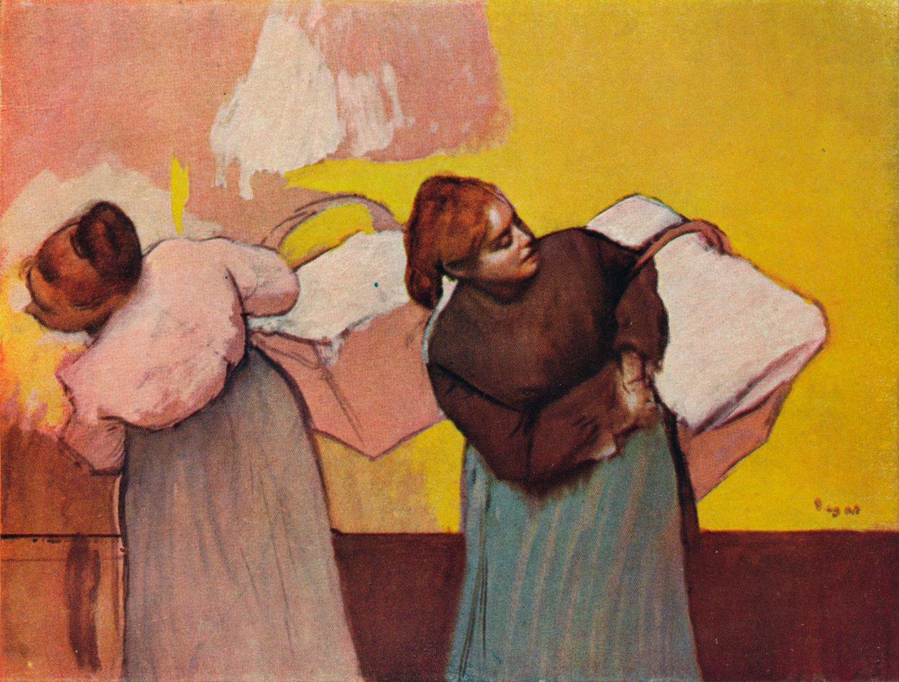 Vaskekonerne, c1878 af Edgar Degas