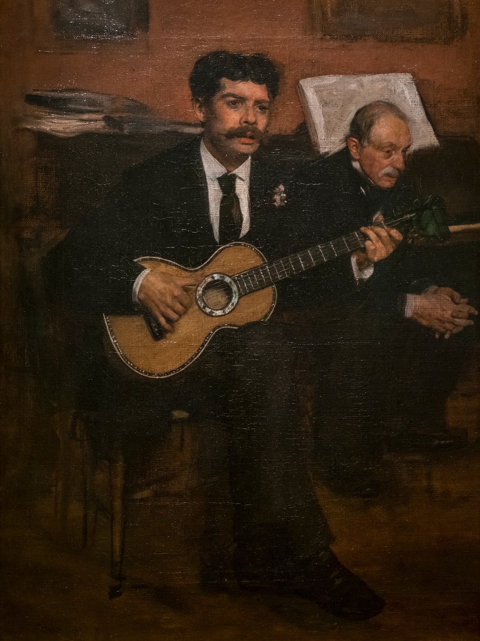 Lorenzo Pagans og Augustus De Gas. Omkring 1871-72. Olie på lærred. af Edgar Degas