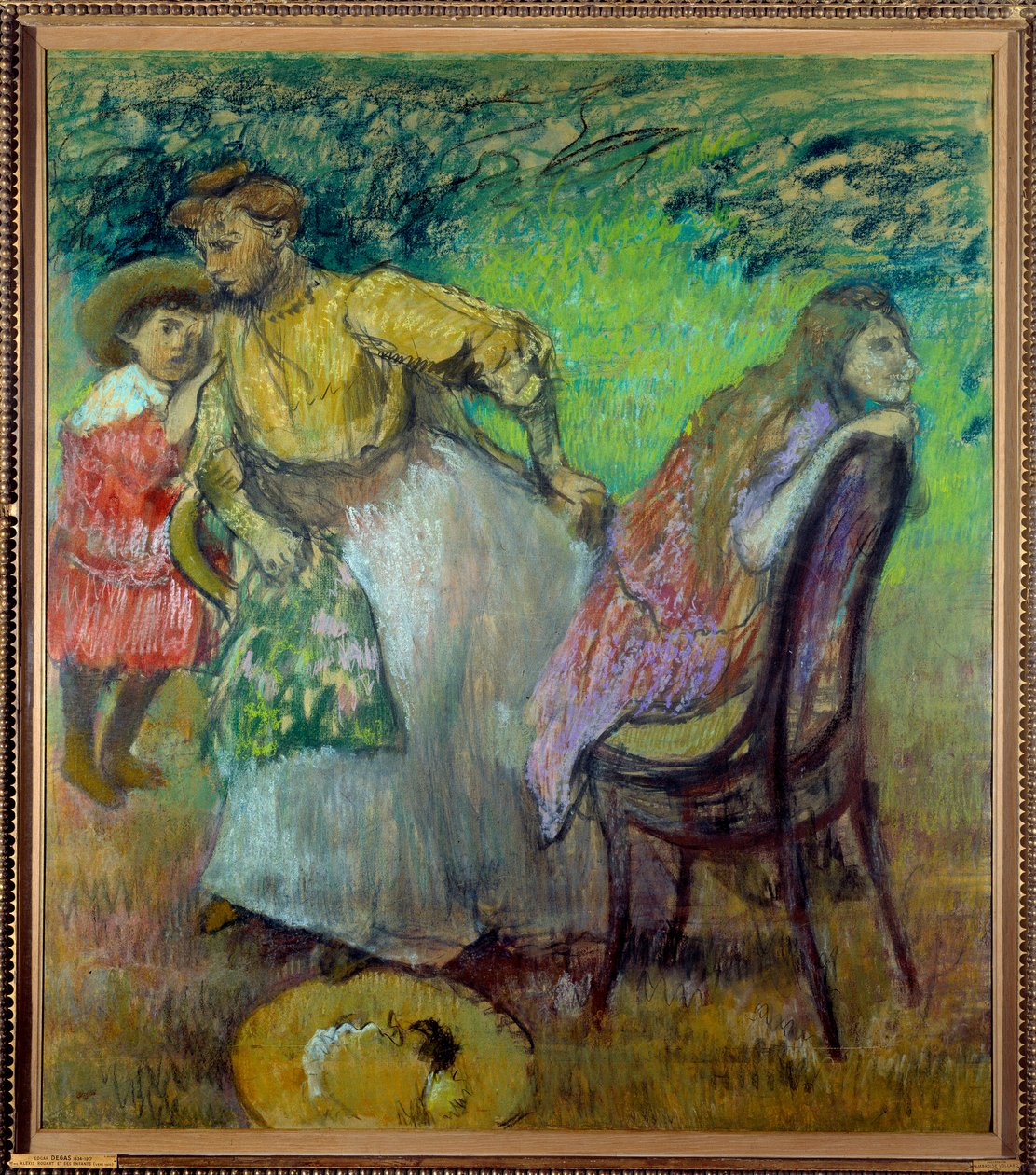 Madame Alexis Rouart og hendes børn. Maleri af Edgar Degas (1834-1917) af Edgar Degas