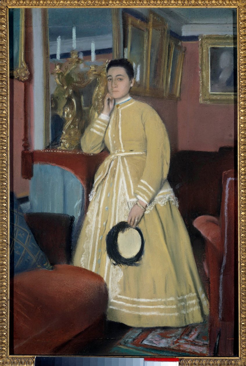 Madame Edmond Morbilli Maleri af Edgar Degas (1834-1917) 1869 Privat samling af Edgar Degas