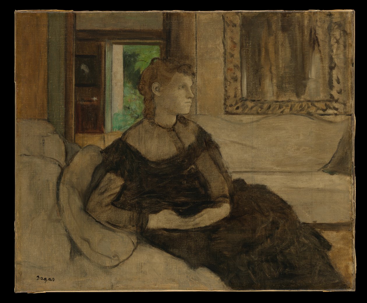 Fru Théodore Gobillard (Yves Morisot, 1838–1893) af Edgar Degas