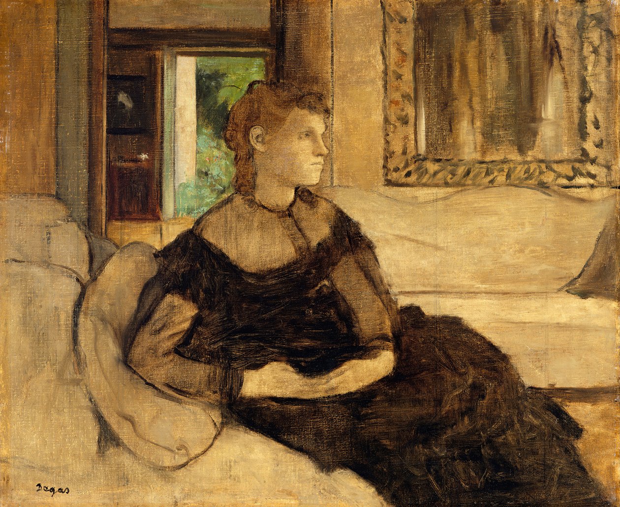 Madame Théodore Gobillard Yves Morisot, 1838-1893, 1869. af Edgar Degas