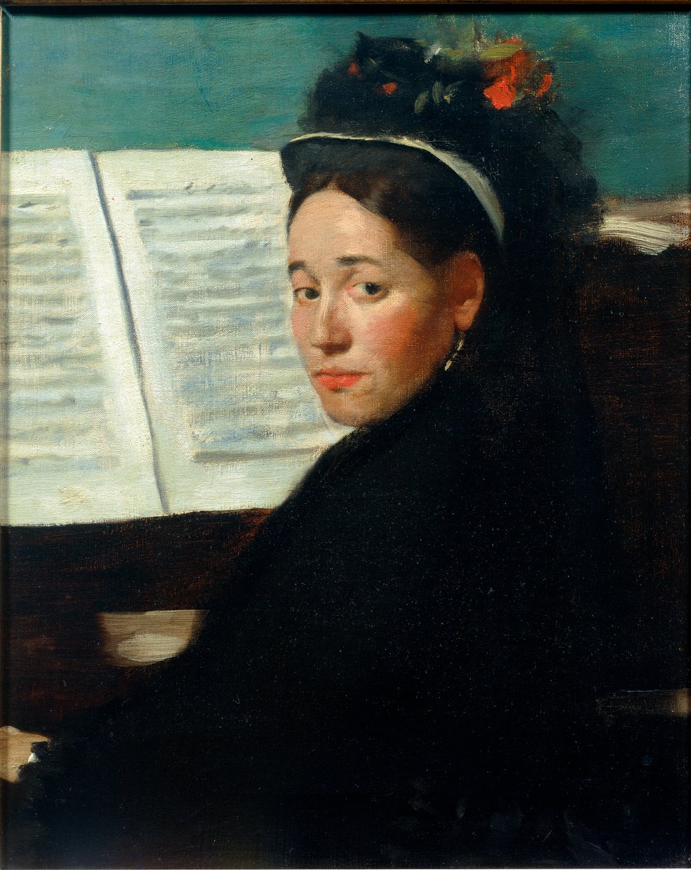 Mademoiselle Dihau på klaver af Edgar Degas