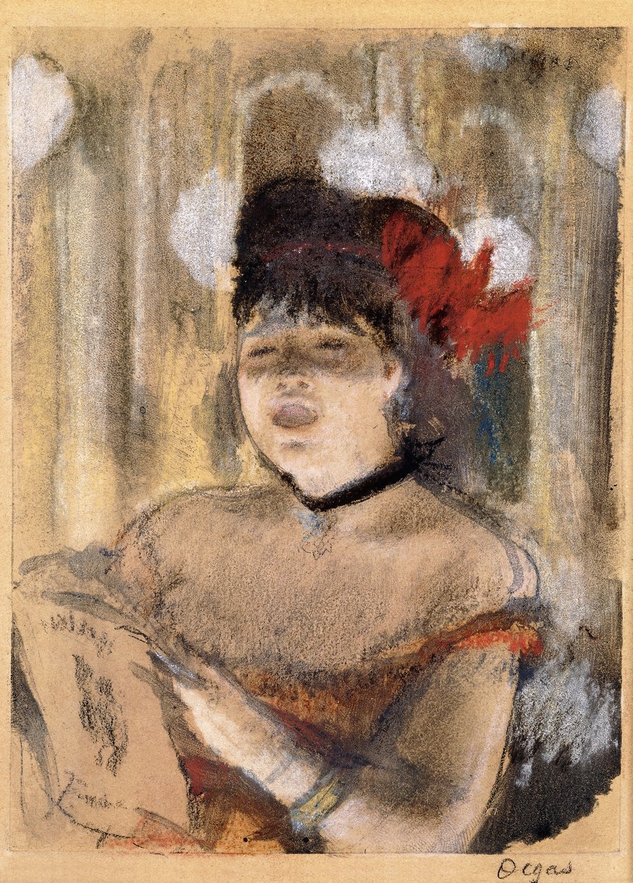 Mademoiselle Dumay, sangerinde, ca. 1879 af Edgar Degas
