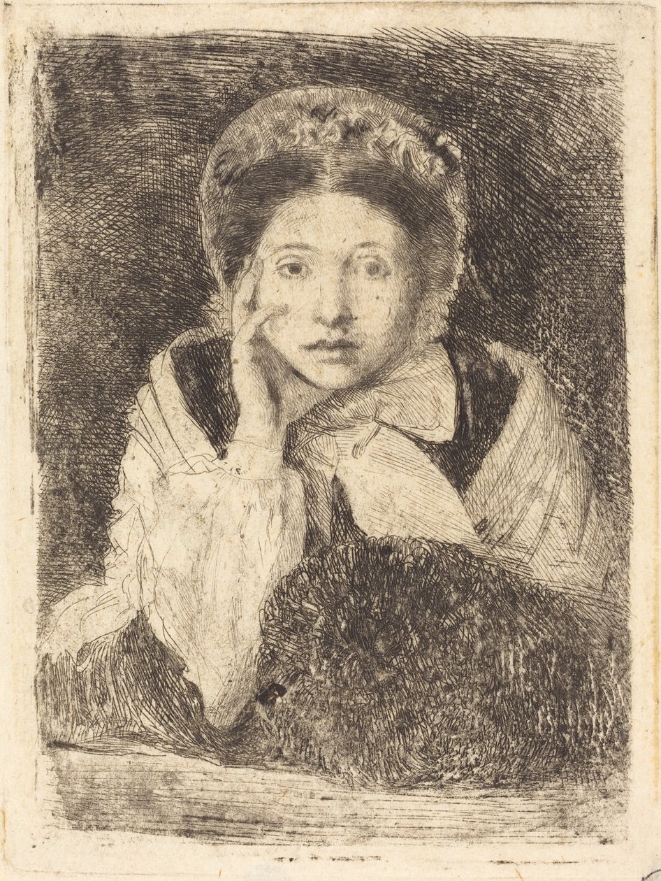 Marguerite De Gas, kunstnerens søster Marguerite De Gas, søster til kunstneren, 18601862. af Edgar Degas