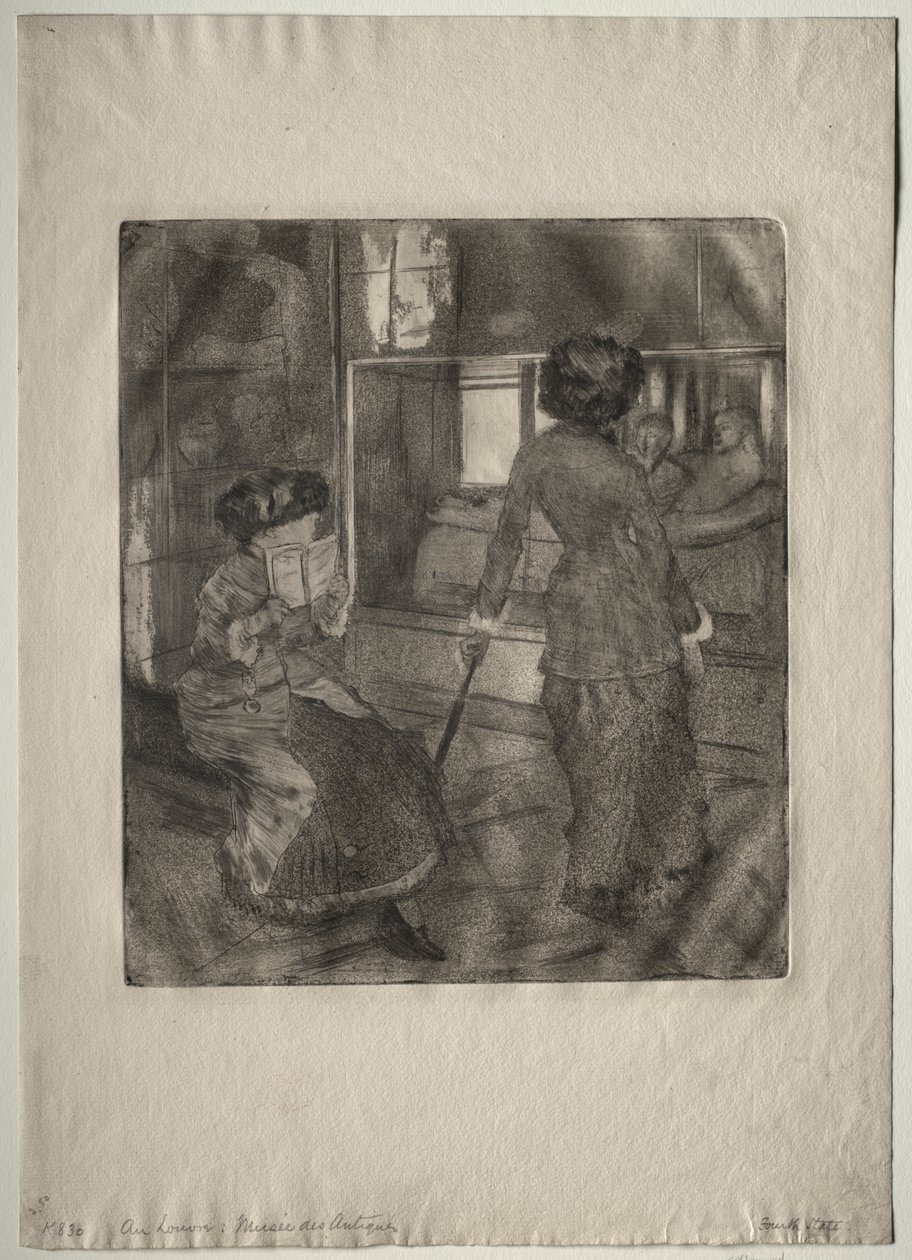Mary Cassatt ved Louvre: Det Etruskiske Galleri af Edgar Degas