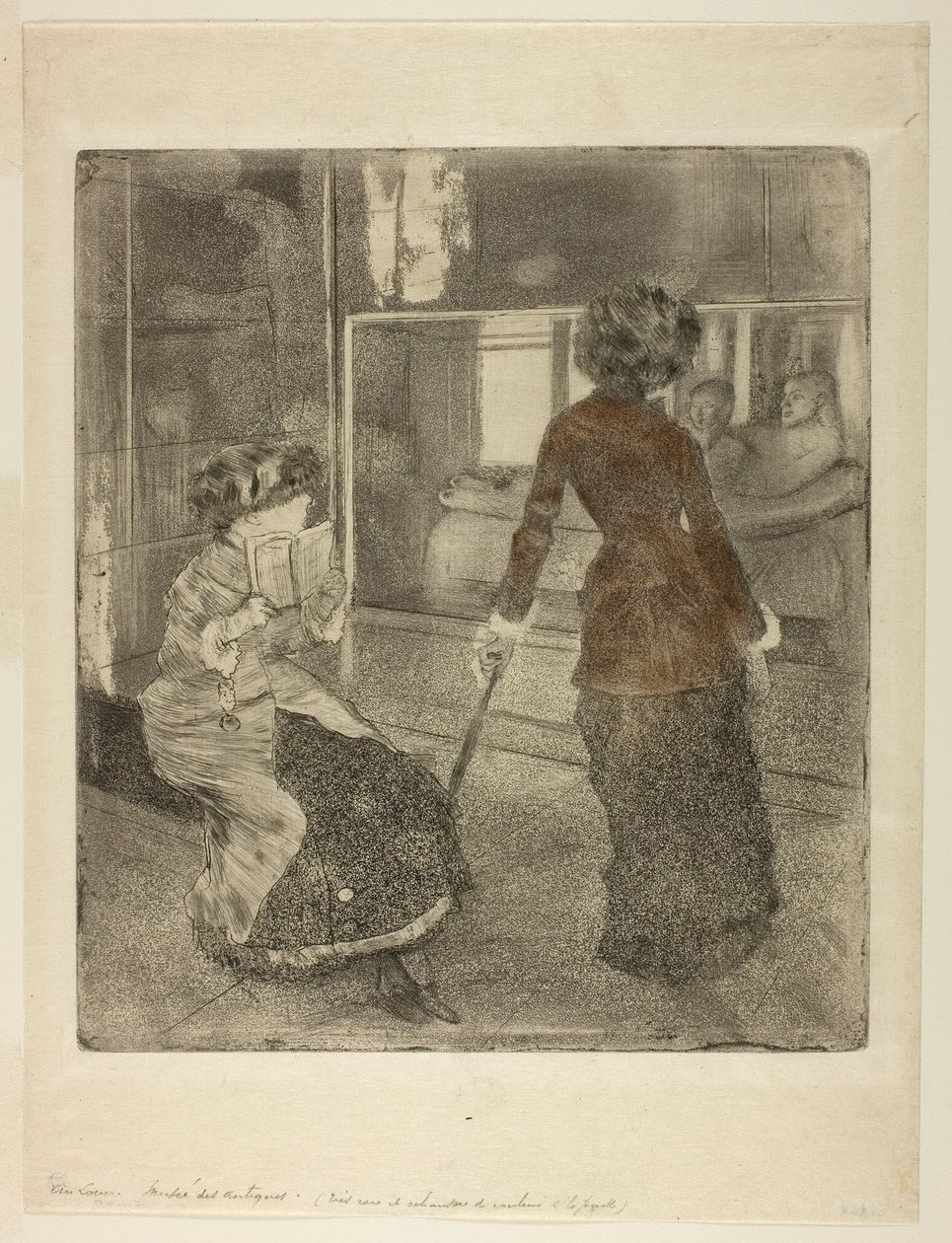 Mary Cassatt på Louvre: Det etruskiske galleri af Edgar Degas