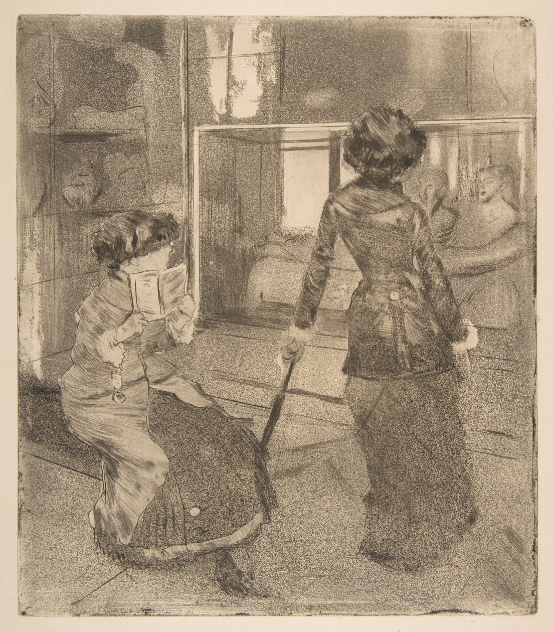 Mary Cassatt på Louvre: Det etruskiske galleri af Edgar Degas