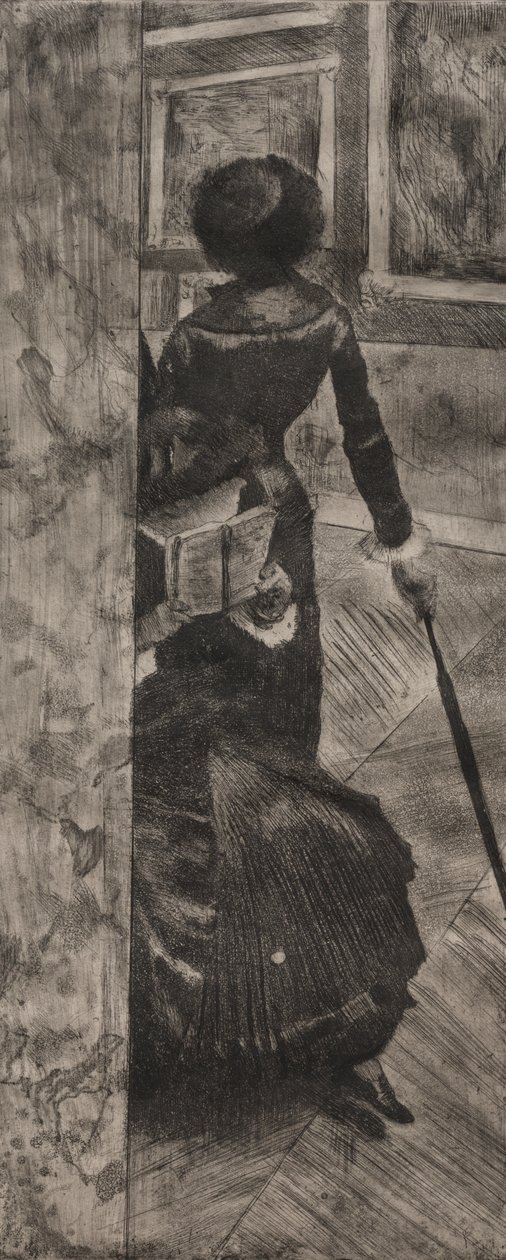 Mary Cassatt på Louvre: The Paintings Gallery af Edgar Degas