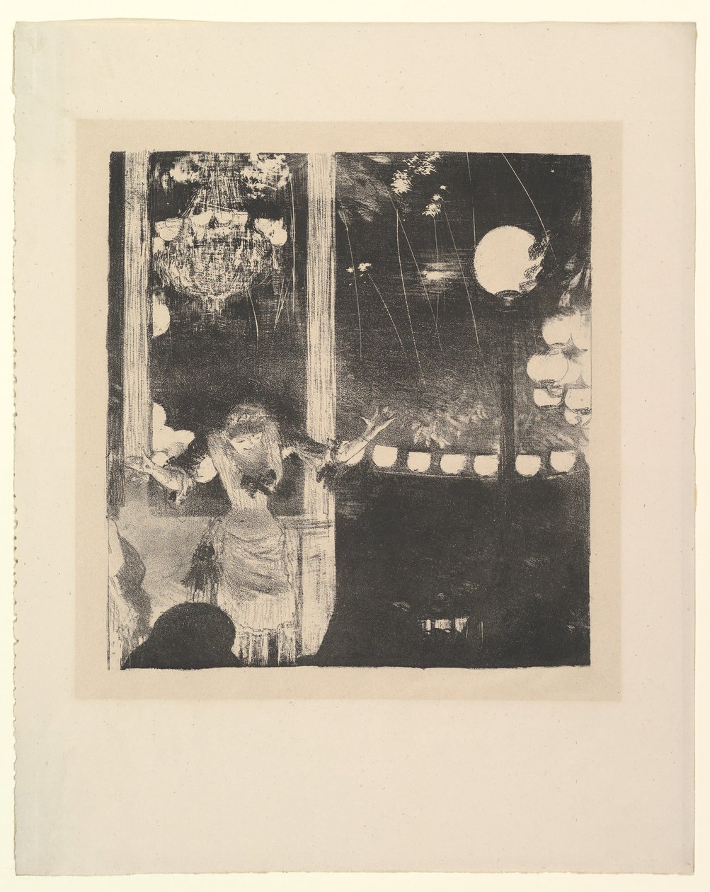 Miss Bécat på Café des Ambassadeurs, Paris, 1877-78. af Edgar Degas