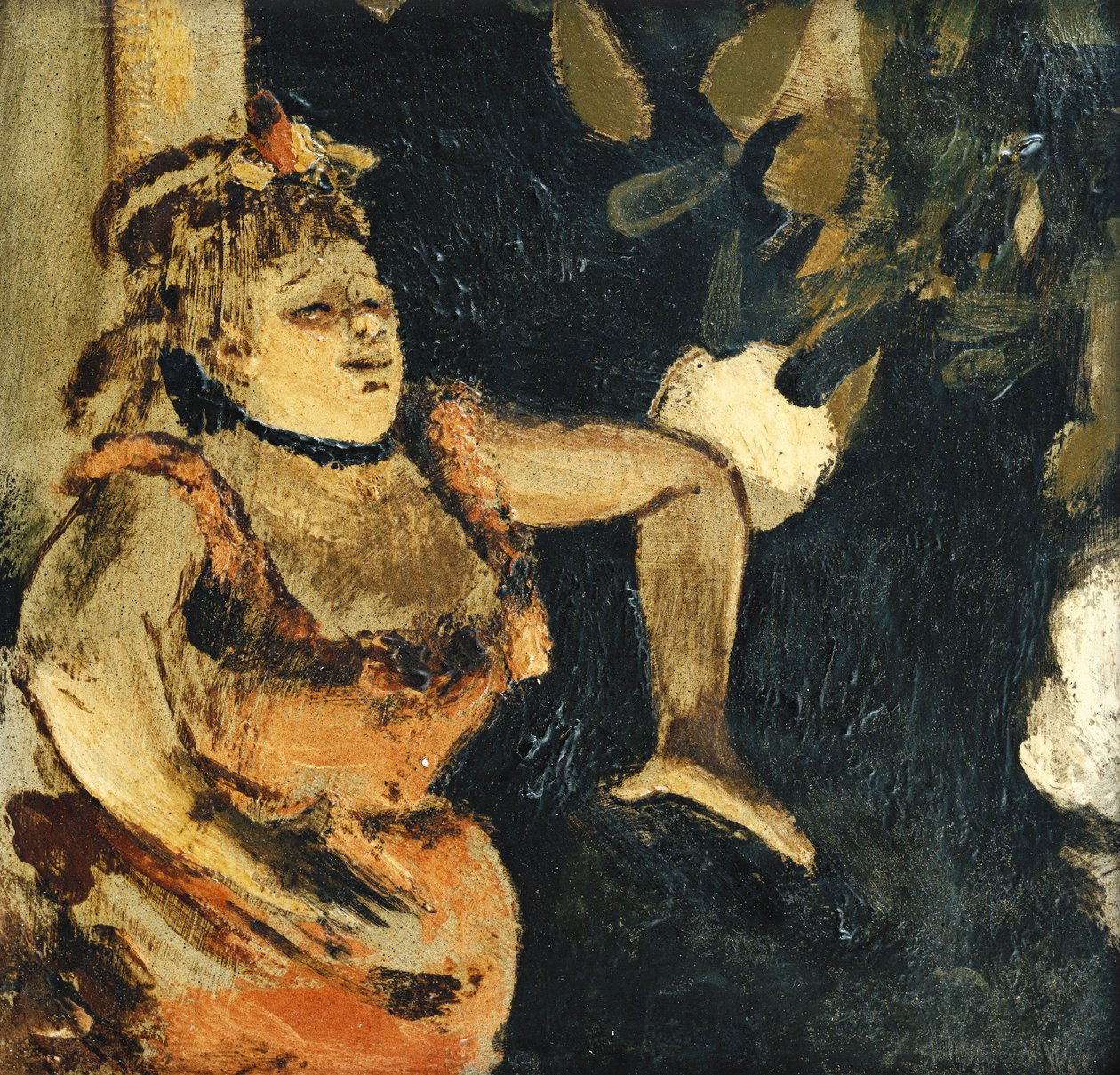 Mlle Becat ved Ambassadørerne; Mlle. Becat aux Ambassadeurs, ca. 1875-1877 af Edgar Degas