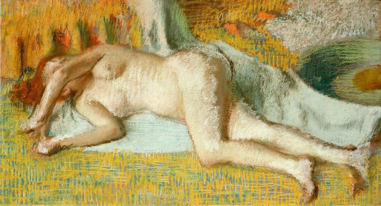 Efter badet af Edgar Degas