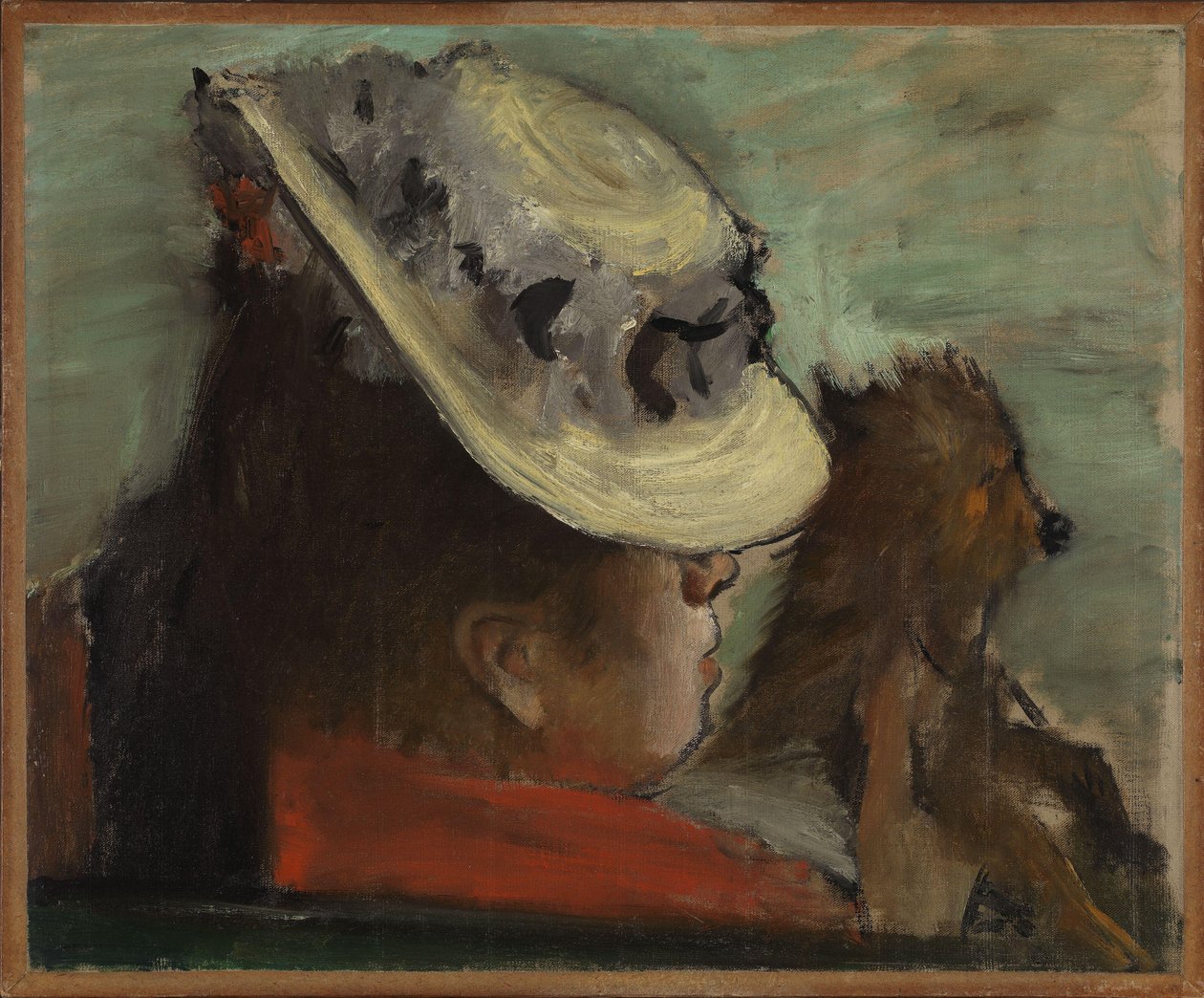 Norsk bokmål:  Dame med hund Lady with a Dog af Edgar Degas