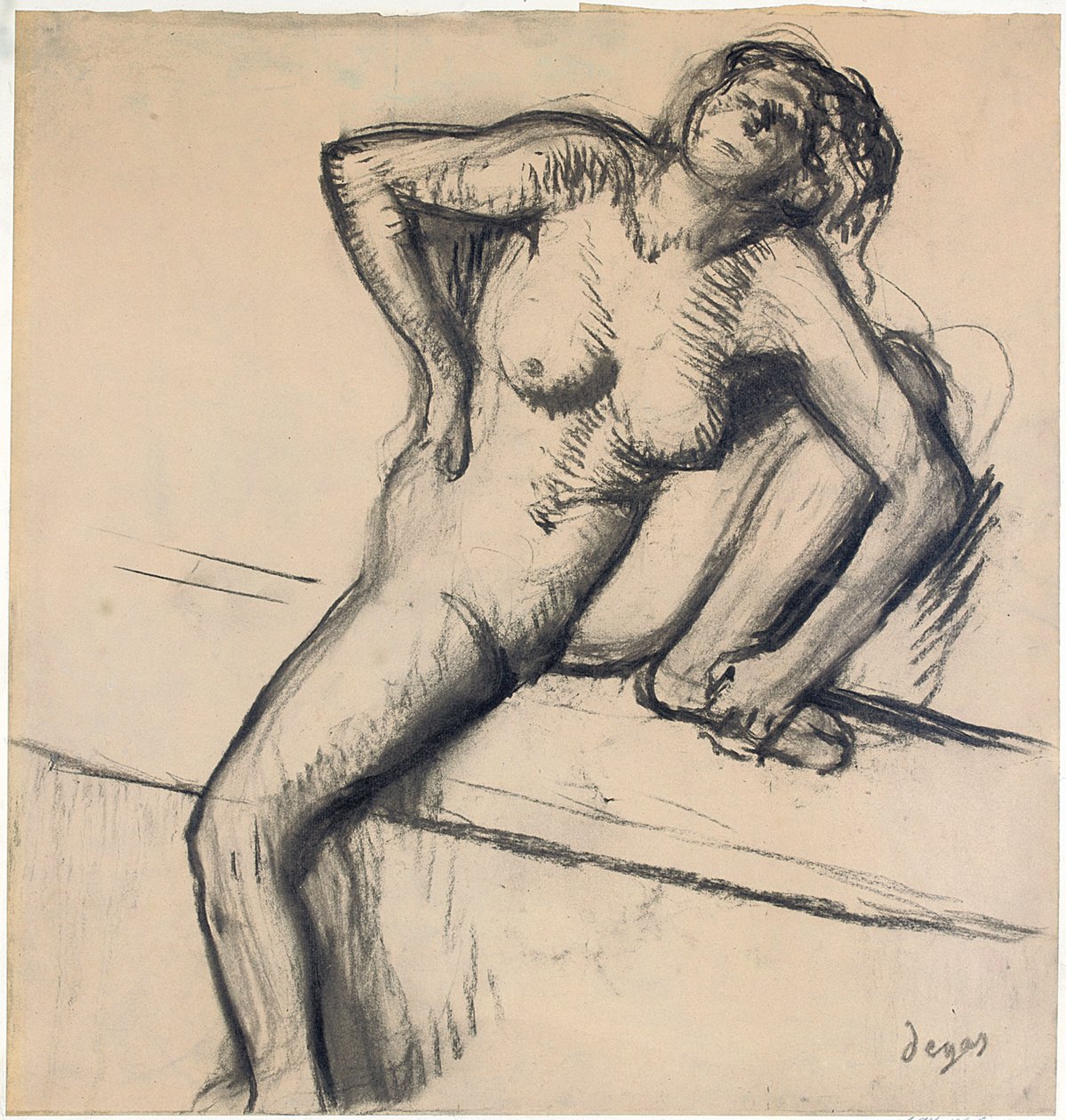 Nu, End 1890s af Edgar Degas