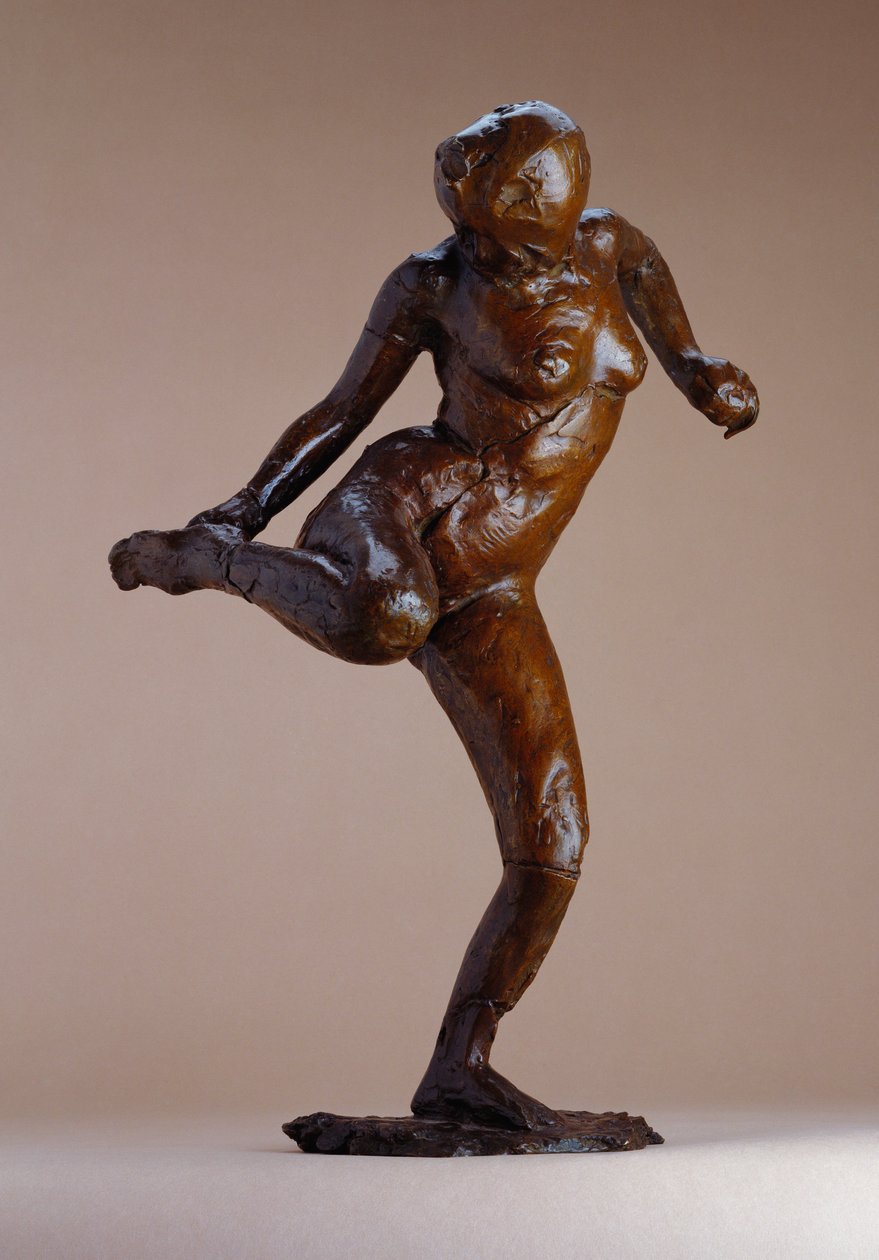 Nøgen ser på hendes højre fodsål af Edgar Degas