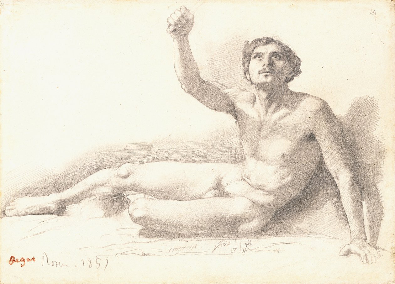 Nøgenstudie af Edgar Degas