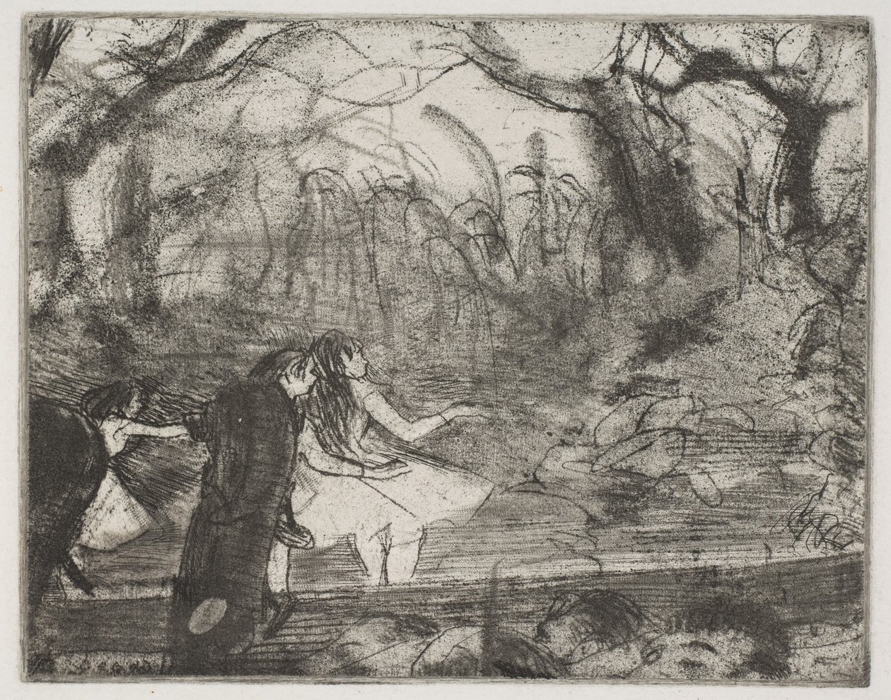 På scenen III af Edgar Degas