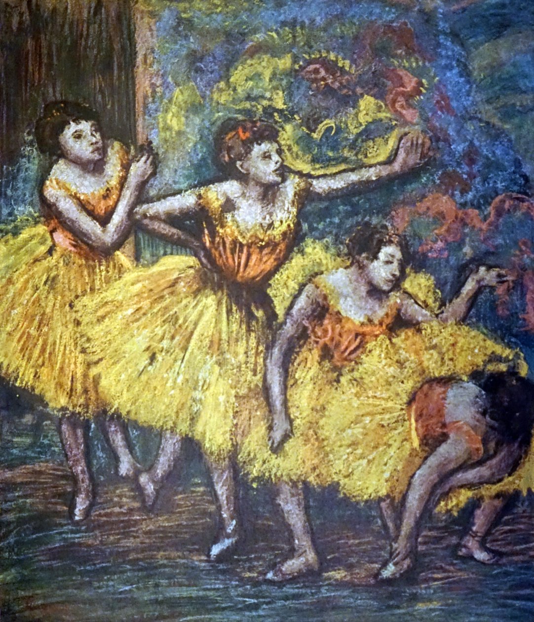 Maleri med titlen Four Dancers af Edgar Degas af Edgar Degas